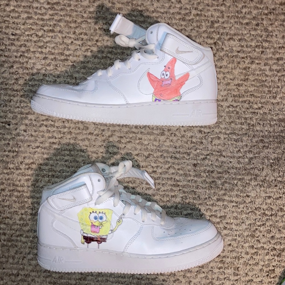 - Air Force 1 mid spongebob custom